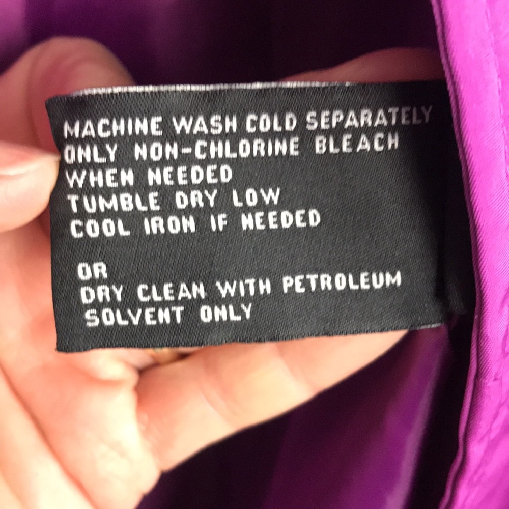 London Fog Trench Coat Magenta / Purple Size Small - Picture 15 of 16